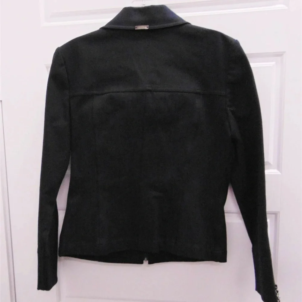 AUTH St John Sport sz Large L Denim Zip Front Jacket